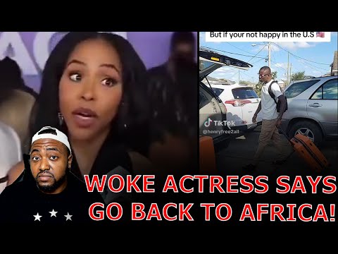 WOKE Black Hollywood Actress DECLARES Black People NEED TO EVACUATE America Over Trump Presidency!