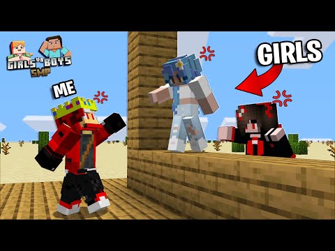Meeting The ENEMY GIRLS Again in GIRLS VS BOYS SMP Season 2