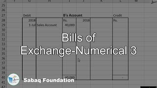Bills of Exchange-Numerical 3
