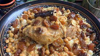كسكس بلحمص وزبيب تلمساني جزائري 🇩🇿