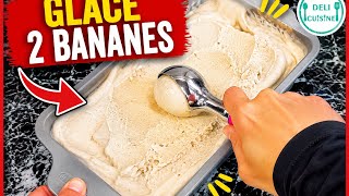 Si vous avez 2 bananes trop mûres🍌 Vous allez être bluffés par cette glace express sans sorbetière🍨