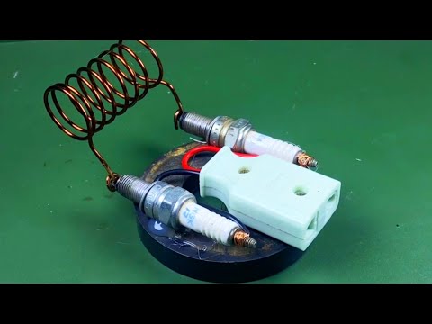 Experiment Science Electric Self Running Using By Magnet With Copper Wire 100%