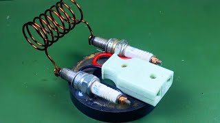 Experiment Science Electric Self Running Using By Magnet With Copper Wire 100%
