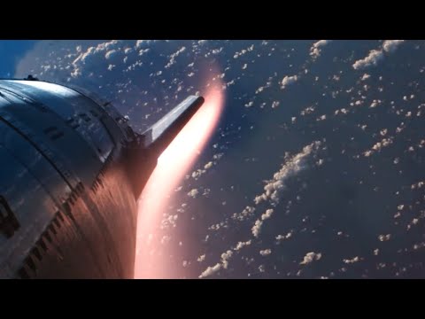 REAL TIME - SpaceX Starship IFT-3 Re-Entry