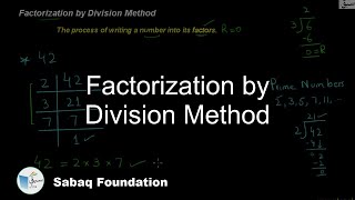 Factorization by Division Method