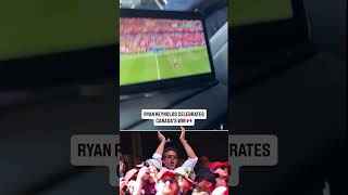 Ryan Reynolds was HYPE after seeing Canada win vs South Africa 🤩 #FIFAWorldCup | #WorldCup