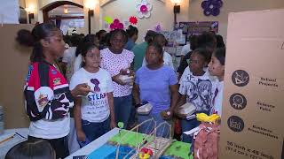 YouTube video thumbnail: Young Women Showcase Innovation at Belize's First National Steam Festival