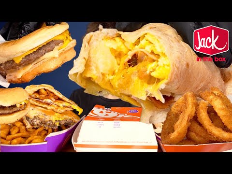 ASMR MUKBANG GIANT BURRITO, BURGER & FRIES, CRISPY CHICKEN, EGG SANDWICH & ONION RINGS | WITH CHEESE