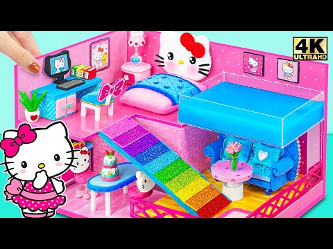 Make Hello Kitty House with Bedroom, Kitchen, Rainbow Slide, Infinity Pool โค๏ธ DIY Miniature House