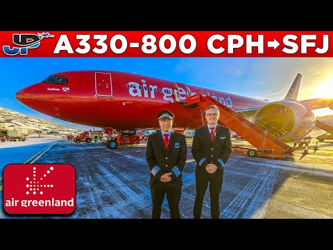 AIR GREENLAND Airbus A330-800 Cockpit Copenhagen🇩🇰 to Kangerlussuaq🇬🇱