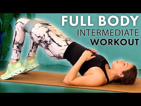 Gentle Full Body Sculpt & Strength, Burn Fat, Intermediate Workout, Lazy Day Resistance Band Routine