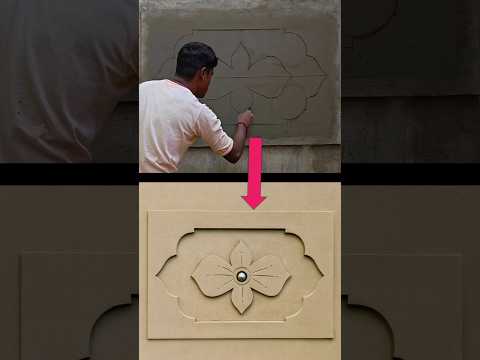 Beautiful Wall Design 😯👌.#vairalshort #youtubeshorts #wallplaster .