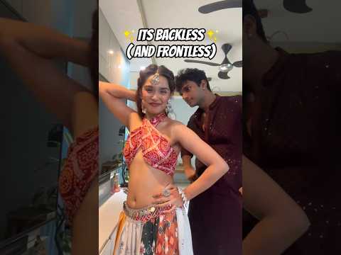 ✨Backless AND Frontless?!🔥 Navratri Fashion Show Goes Bollywood Style!" I scared you? You scared me🤪