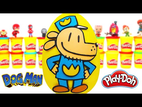 Huevo Sorpresa Gigante de Las aventuras de Dog Man en Español de Plastilina Play Doh