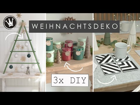 DIY - WEIHNACHTSDEKO & GESCHENKIDEEN 2023 | 3 einfache UPCYCLING IDEEN zum selber machen