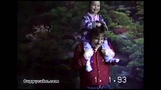 Daddy daughter piggy back dance with 2 year old Amy