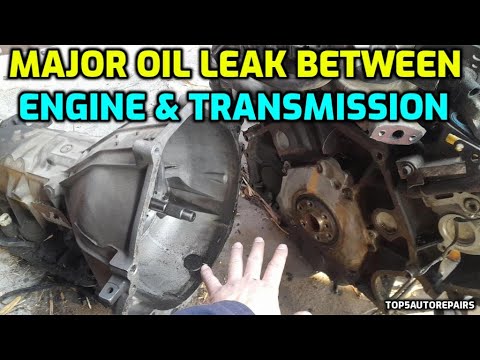 MAJOR OIL LEAK BETWEEN ENGINE AND TRANSMISSION CAUSES REAR MAIN SEAL FAILURE