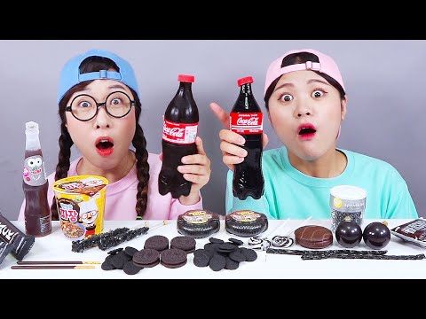 Black Color Food Dessert Chocolate Jelly Mukbang DONA