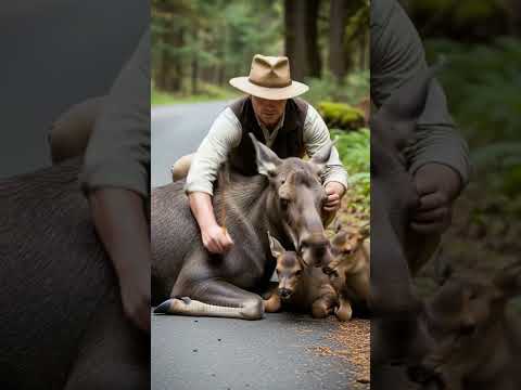 Wildlife Biologist Saves Moose From Dying! #rescue #animals #wildlife