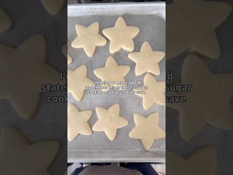 No chill, no spread, 6-ingredient sugar cookies ⭐️ #baking #christmas #cookies #bakingtip