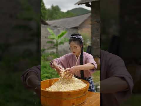 Without Refrigerator: Traditional Chinese Handmade Corn Preservation | Ancient Storage Method