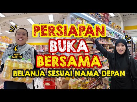 KESERUAN BELANJA UNTUK BUKA BERSAMA !! CHALLENGE SESUAI NAMA DEPAN !!! #riansagit