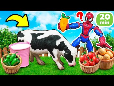 ¡Aventuras de Spiderman con el Señor Plastilina! Juegos para niños