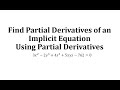 Partial Derivatives in Implicit Functions