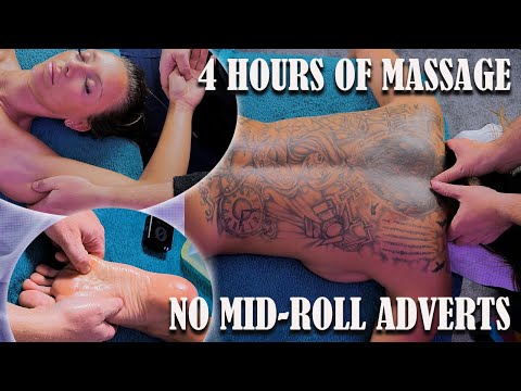 ASMR OVER 4 HOURS OF FULL BODY MASSAGE FOR SLEEP [No Talking][No Midrolls]