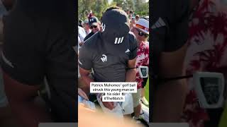 Patrick Mahomes hits fan with golf ball 🏈