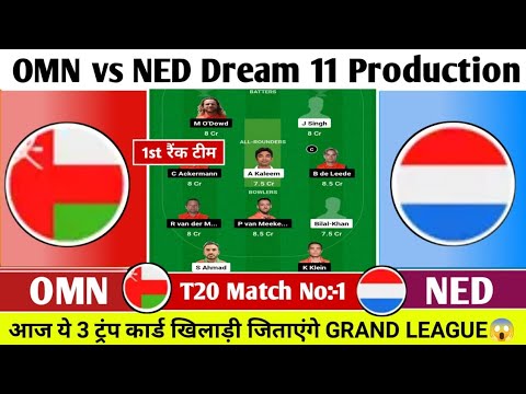 OMA vs NED Dream 11 Prediction| OMA vs NED Dream 11 Team| Oman vs Netherlands Team Comparison