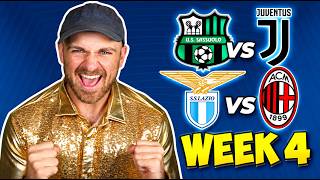 SERIE A WEEK 4 PREDICTIONS & TIPS!