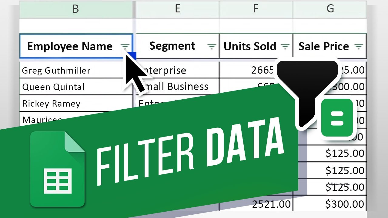 How to Filter Spreadsheet Data in Google Sheets How to Create Filters in Google Sheets
