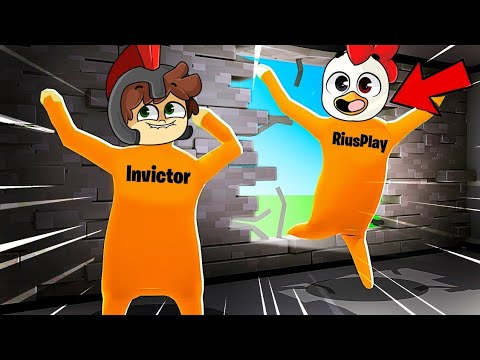 ESCAPA DE LA PRISIÓN DE PLASTILINA 👮😱 LOS COMPAS ESCAPAN DE LA PRISION EN HUMAN FALL FLAT