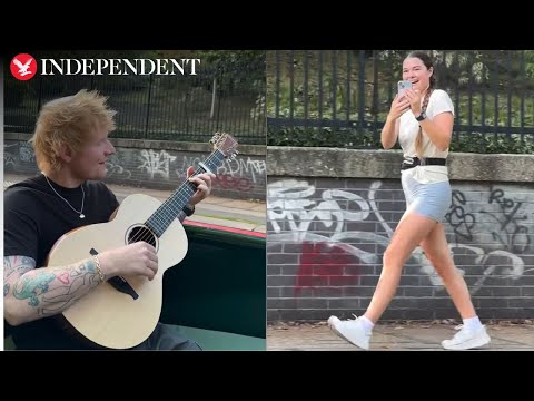 Ed Sheeran serenades passing jogger while filming music video on canal boat