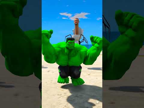GTA V HULK SAVING SHE-HULK FROM SKIBIDI TOILET ? | #shorts