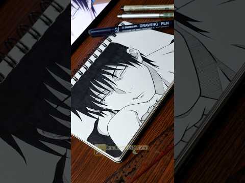 Shading Art for Toji fushiguro from Jujutsu Kaisen โ๏ธ #shorts #drawing #anime