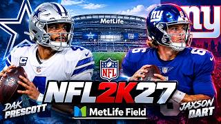 Cowboys at Giants | Week 1 | NFL 2K27 | PCSX2 | NFL 2K5 | Roster Out Now !