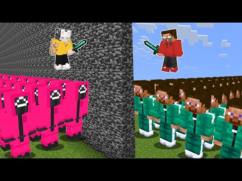 1000 SQUID GAME GUARDS vs 1000 PLAYERS In Minecraft! (Tagalog)