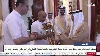 الأخبار: ميثاق العمل الوطني عمل على تعزيز البنية التشريعية والمؤسسية للقطاع الرياضي في مملكة البحرين