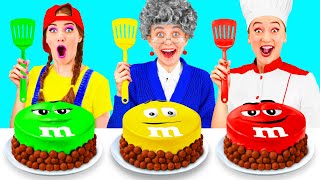 Me vs Grandma Cooking Challenge | Kitchen Hacks and Tricks by TeenChallenge