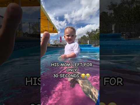 LITTLE BOY CRIES AT SWIM LESSON UNTIL MOM COMES BACK!