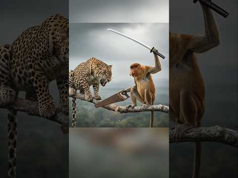 칼을 든 원숭이, 표범의 운명은?? #동물의왕국 #wildlife #animals #결투