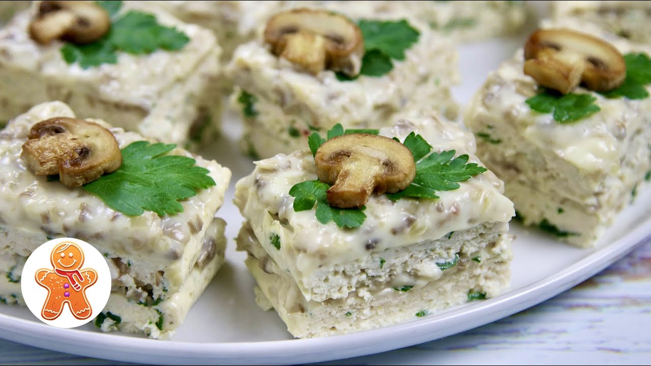 Необычное блюдо из курицы куриные пирожные с грибным кремом