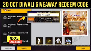 20 OCTOBER DIWALI REDEEM CODE | FREE FIRE REDEEM CODE TODAY | FF NEW EVENT | FF NEW EVENT TODAY
