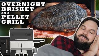 This is the EASIEST Overnight Pellet Grill Brisket Method!