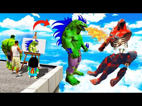 GTA 5 | GTA5 BUT WHATEVER TITAN LAVA GOD MONSTER VS HULK ZILLA SHINCHAN DRAWS COMES TO REAL LIFE