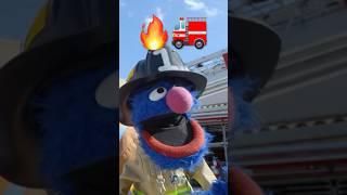 Can Grover Fight FIRES 🔥🔥🔥 with Blippi? Let's work TOGETHER! #shorts