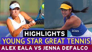 Alexandra Eala Vs Jenna DeFalco Highlights • Young Star Great Tennis (2023)