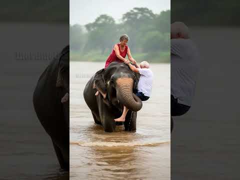 Heroic Elephant Rescues Couple From Drowning! #rescue #animals